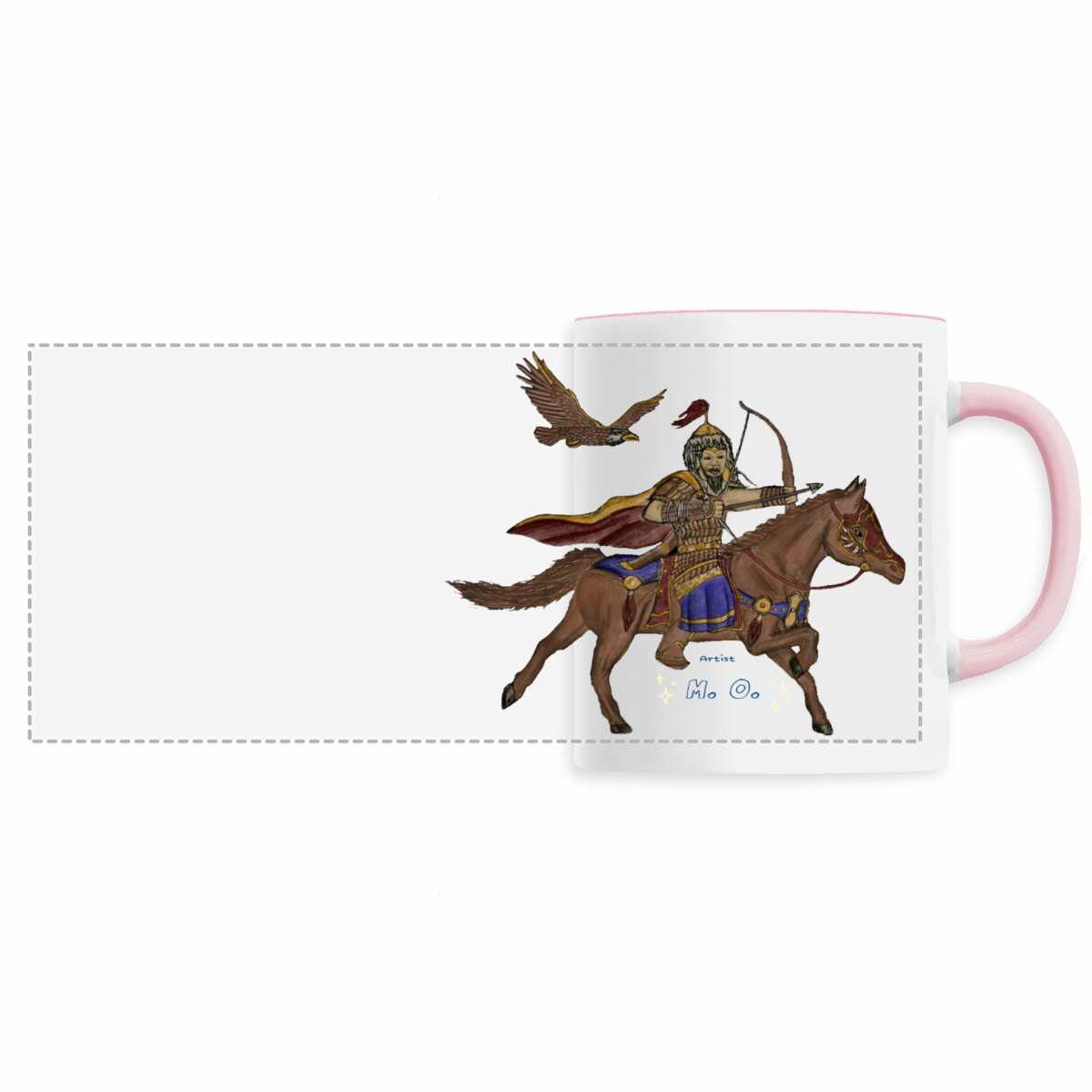 Artistic Chinggis Khaan Ceramic Coffee Mug