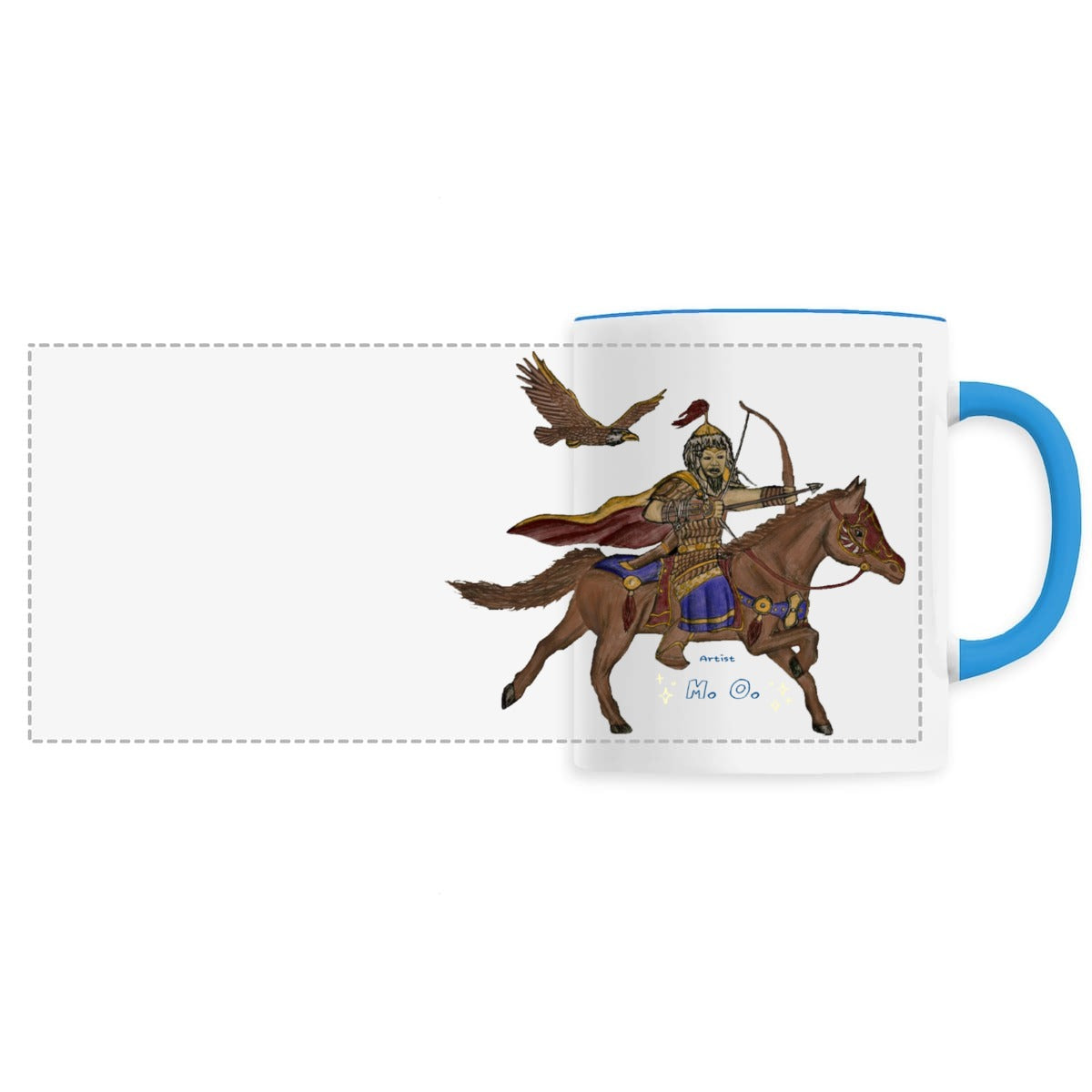 Artistic Chinggis Khaan Ceramic Coffee Mug