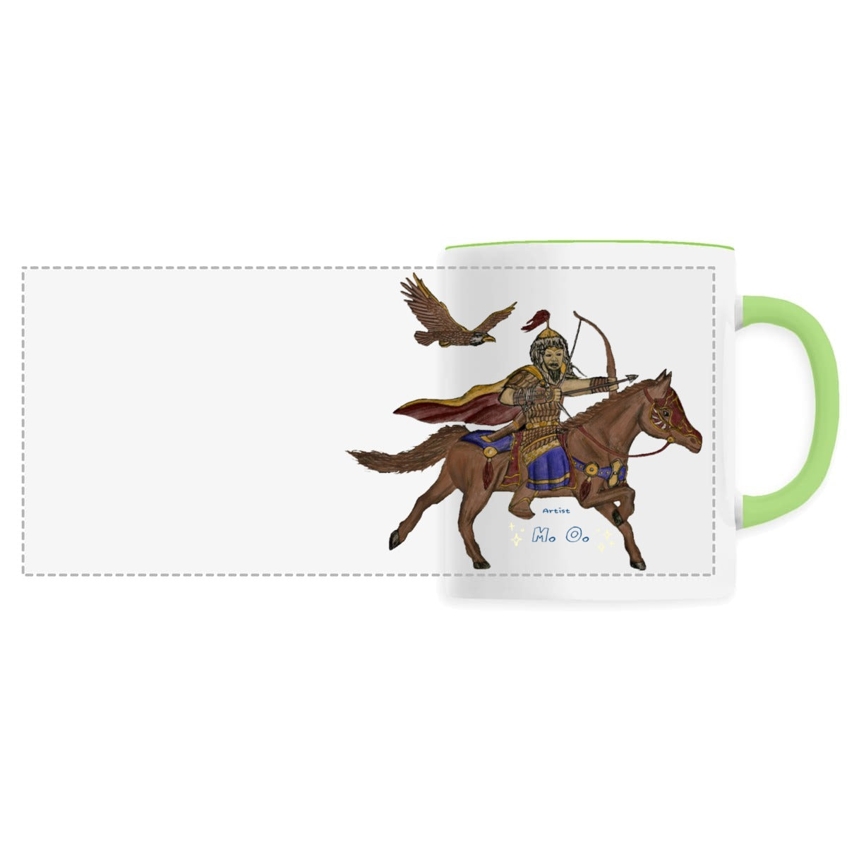 Artistic Chinggis Khaan Ceramic Coffee Mug