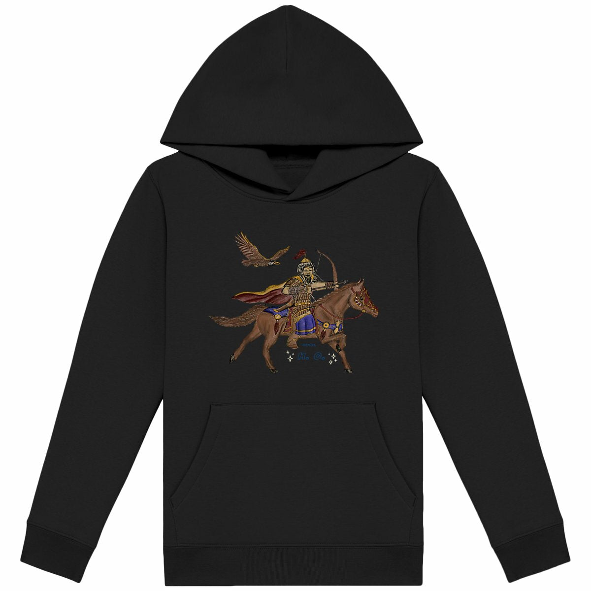 Artistic Chinggis Khaan Kid's Light Hoodie