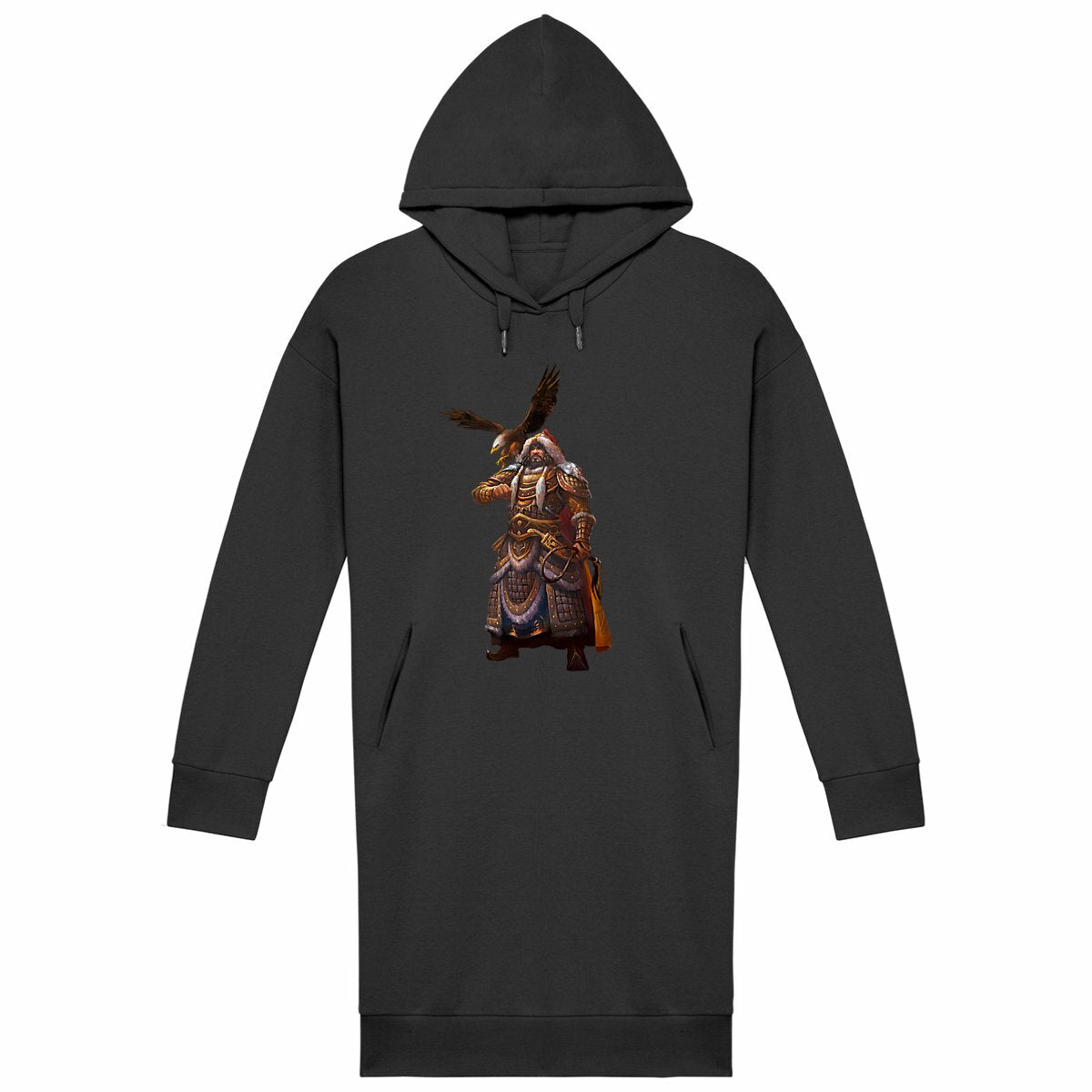 Gaming Addicts With Genghis Extra Long Hoodie