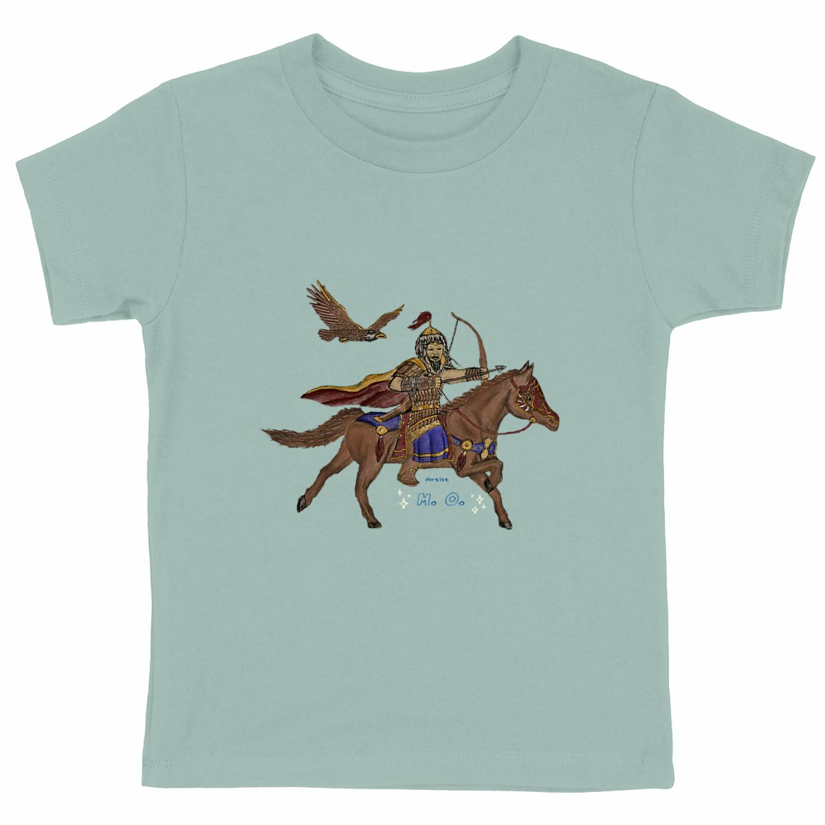 Artistic Chinggis Khaan Kid's T-shirt