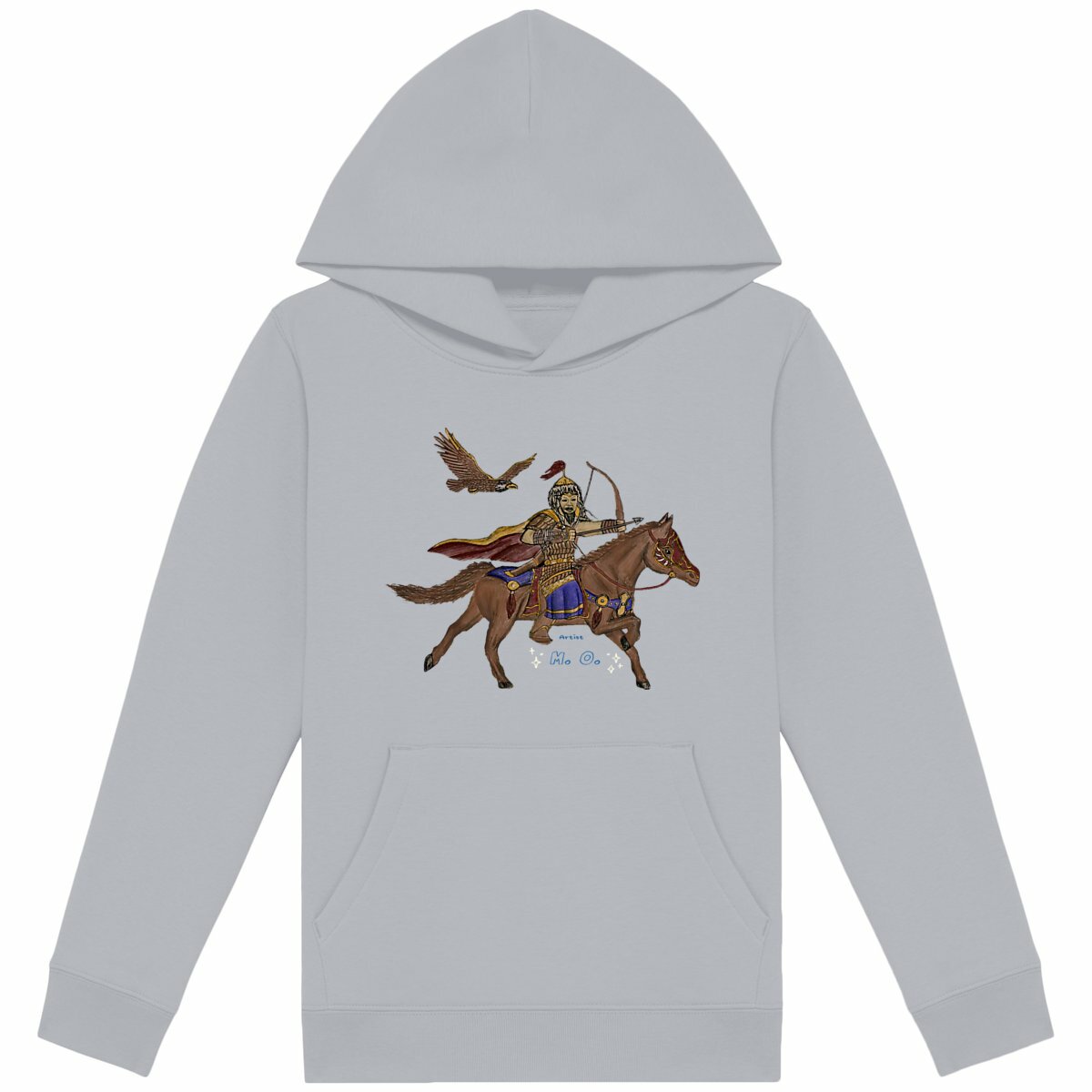 Artistic Chinggis Khaan Kid's Light Hoodie