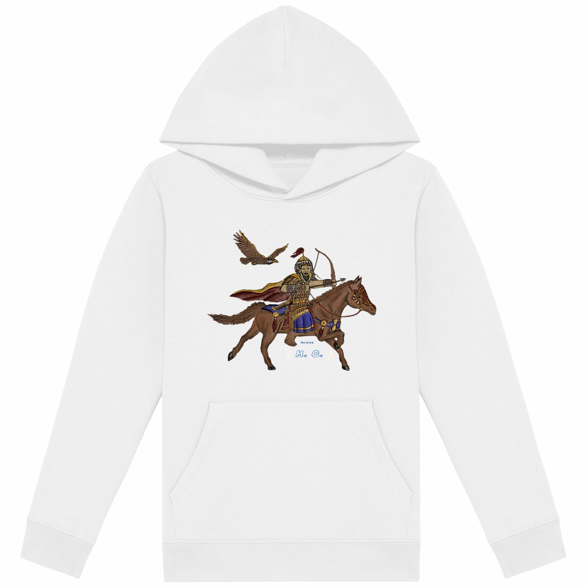 Artistic Chinggis Khaan Kid's Light Hoodie