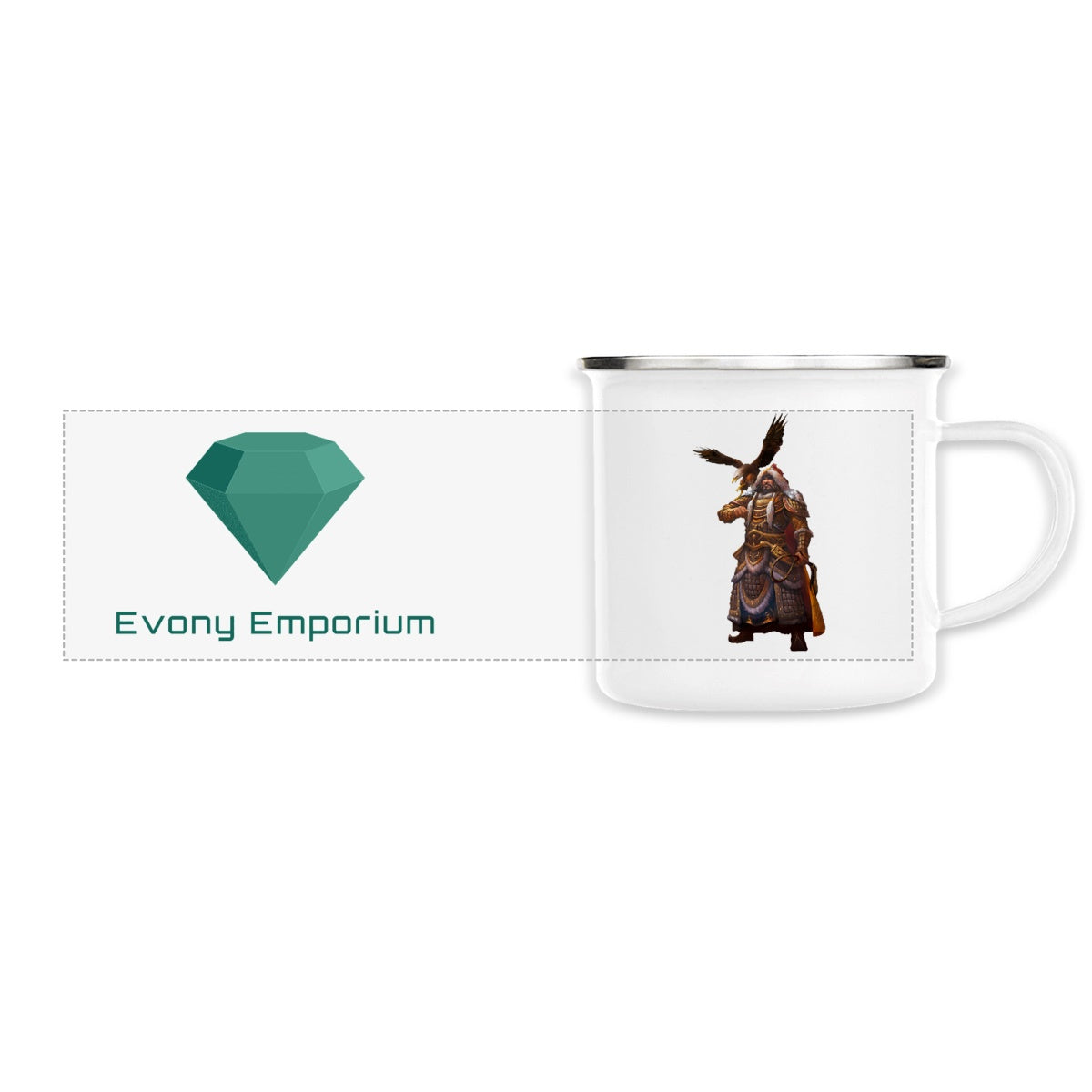 Gaming Addicts With Genghis + Evony Emporium Enamel Metal Mug