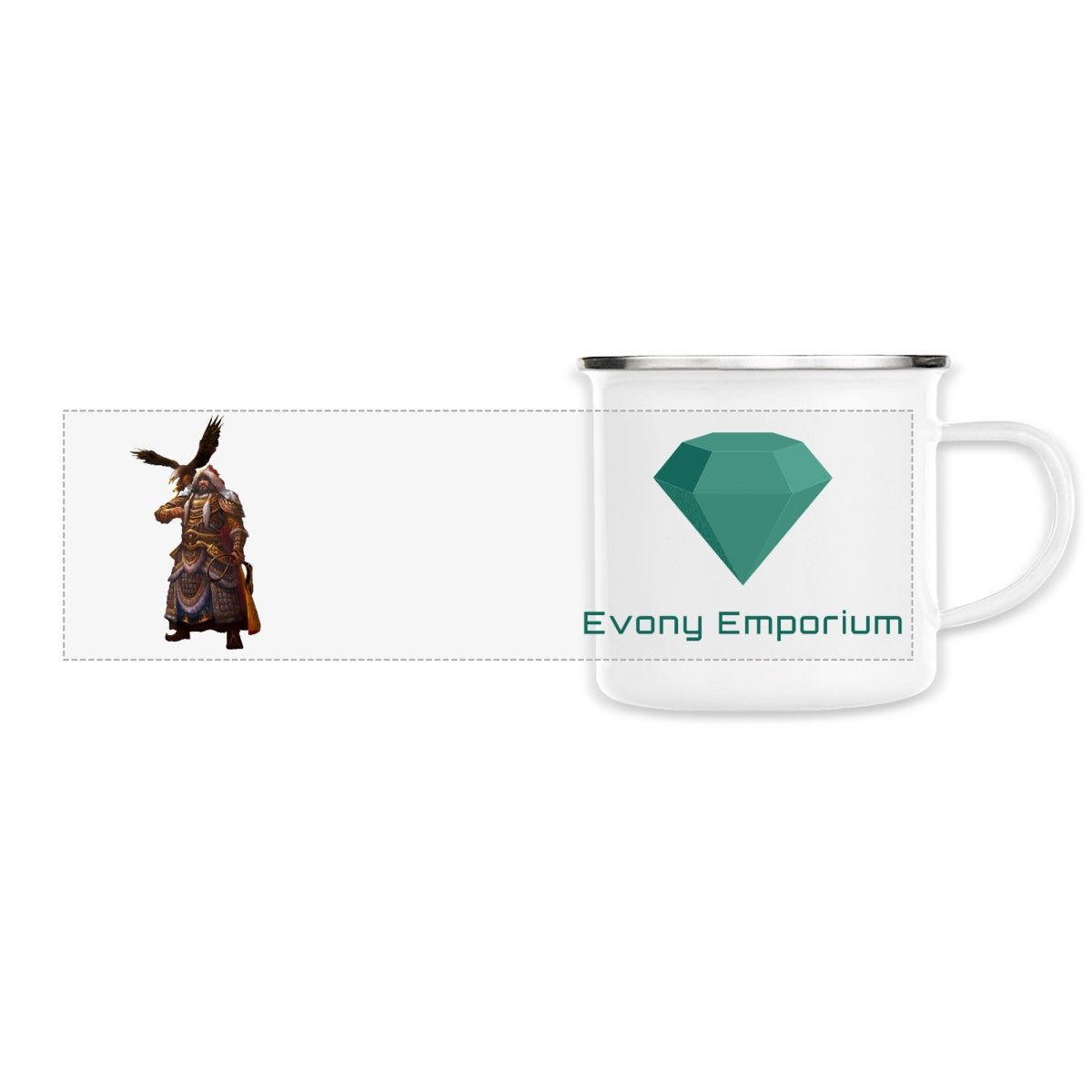 Gaming Addicts With Genghis LEFTY Enamel Metal Mug